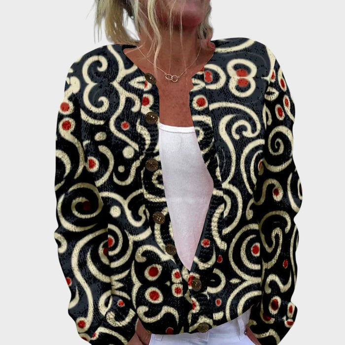 Gunhild - Blomstret cardigan