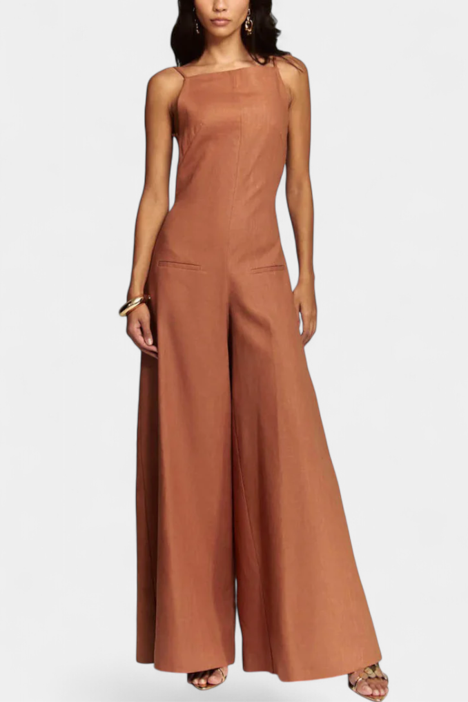 Belén - Halterneck-jumpsuit med vide ben