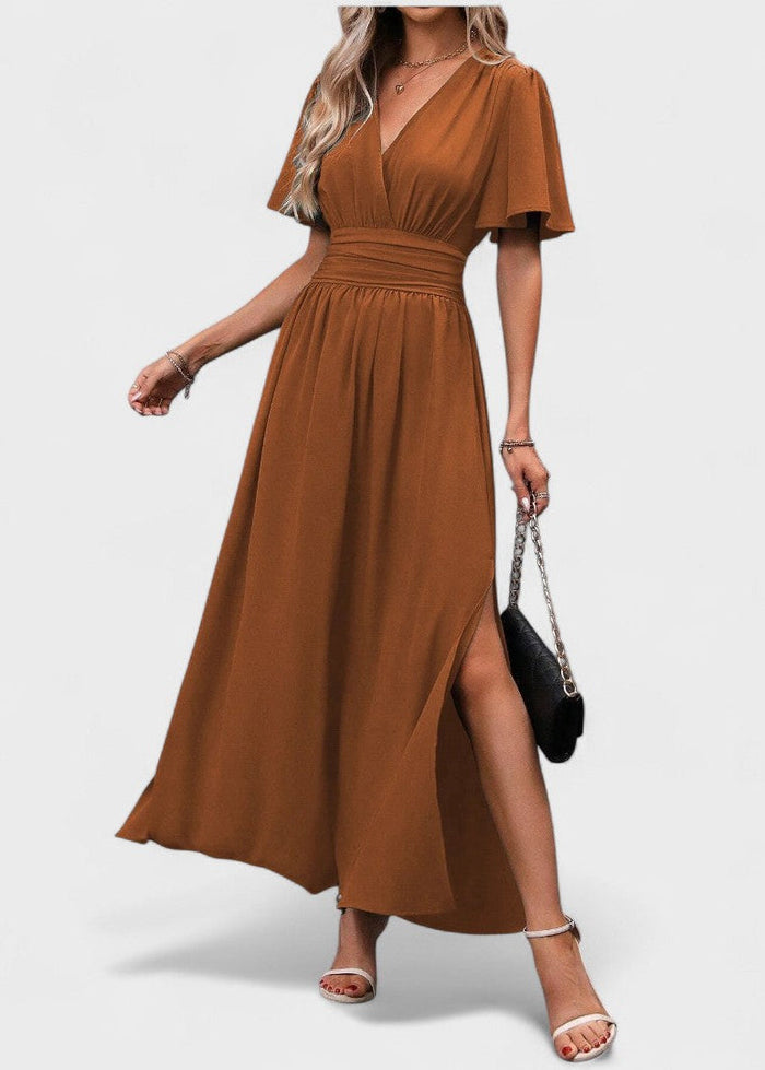 Agnete - Elegant sort maxikjole