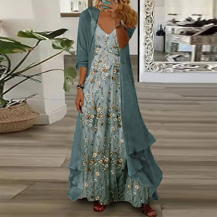 Mara | Vestido longo com jaqueta