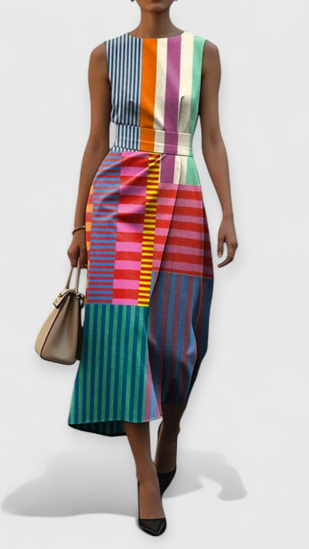 Tânia - Vestido sin mangas estampado