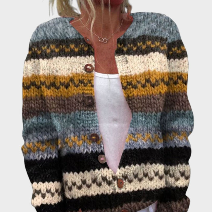 Eva - Cardigan Floral de Otoño