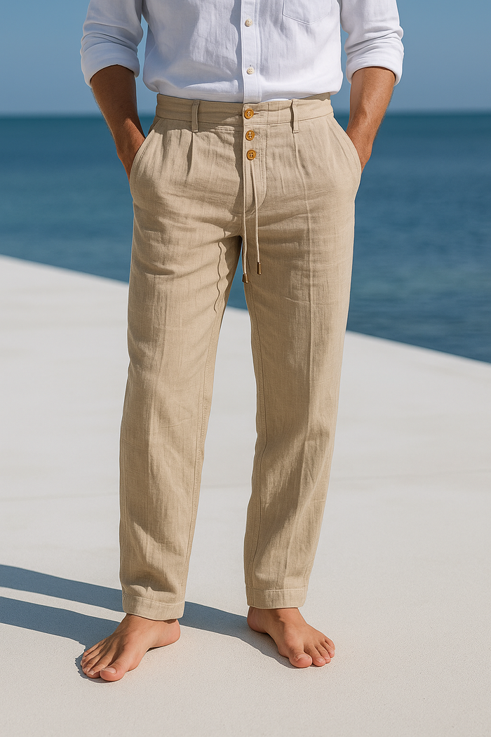 MATTEO | CALÇA DE HOMEM DE VERÃO EM LINHO LEVE
