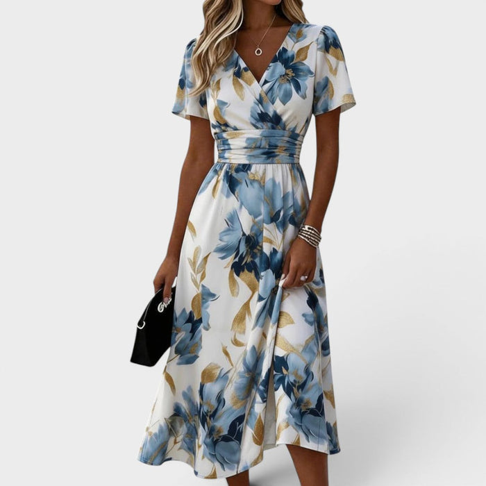 MORA | VESTIDO MIDI FLORAL MODERNO PARA MULHER