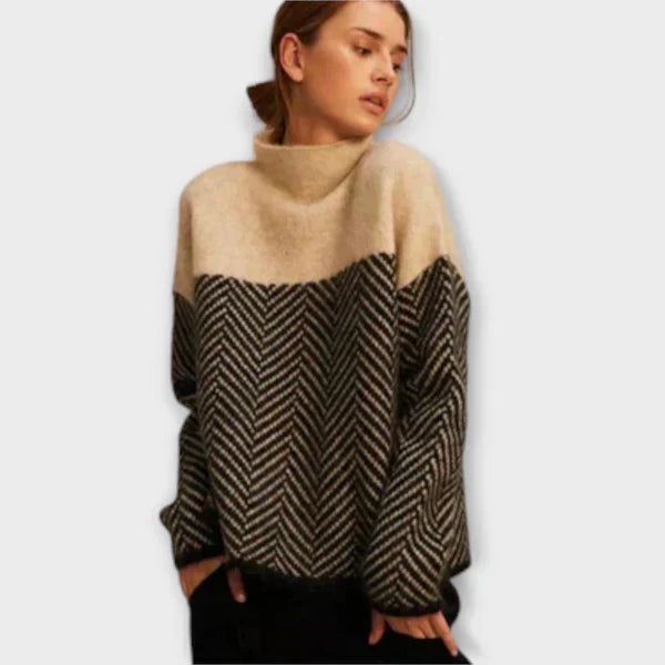 Mathea - Blød rullekravesweater