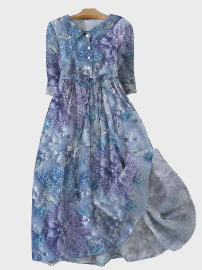 Vestido Floral del Crepúsculo