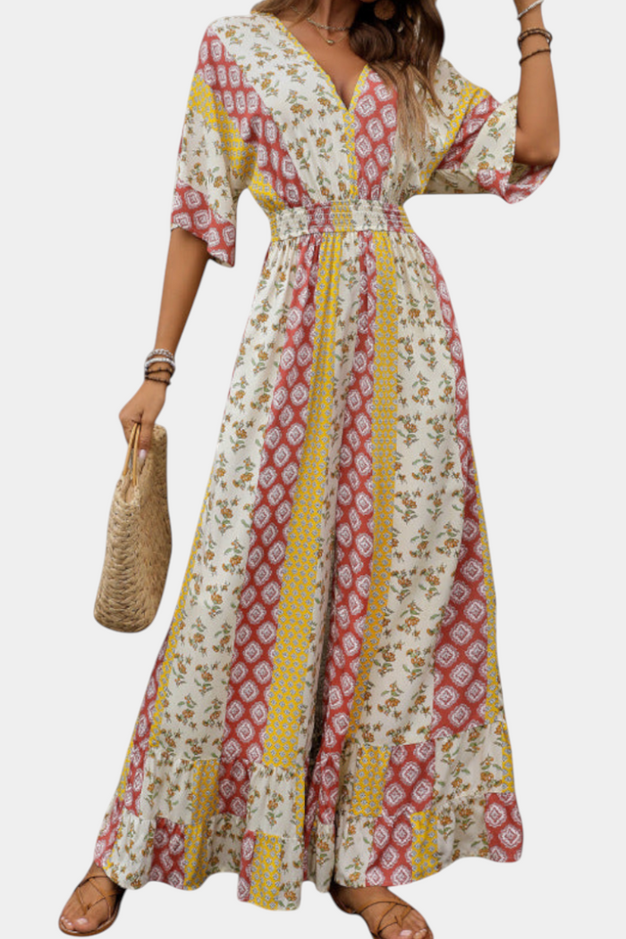 Ayana - Bohemian jumpsuit med flagrende ærmer