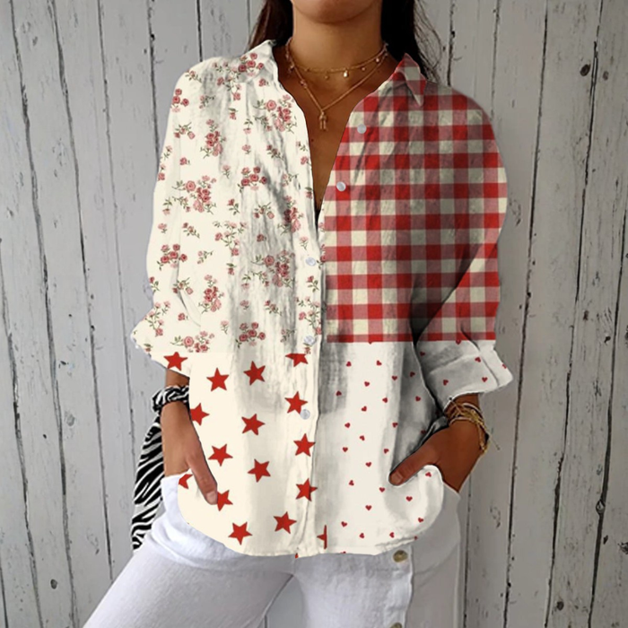 Ana - Bluse med landligt print