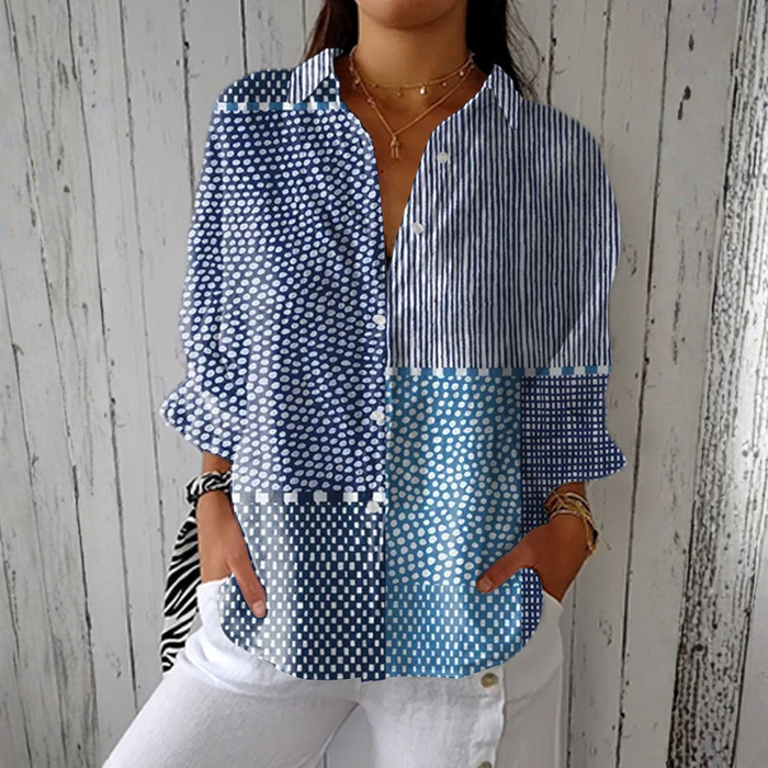 Dorte - Bluse med havinspireret print