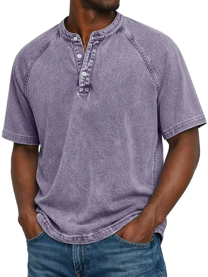 Felipe - Camisa vintage com botões para homem
