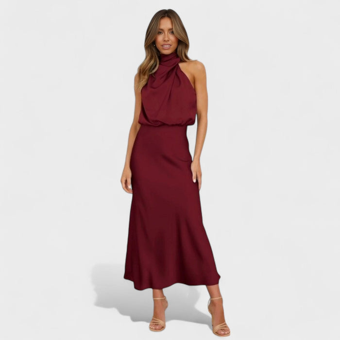 Alba - Elegant satinkjole