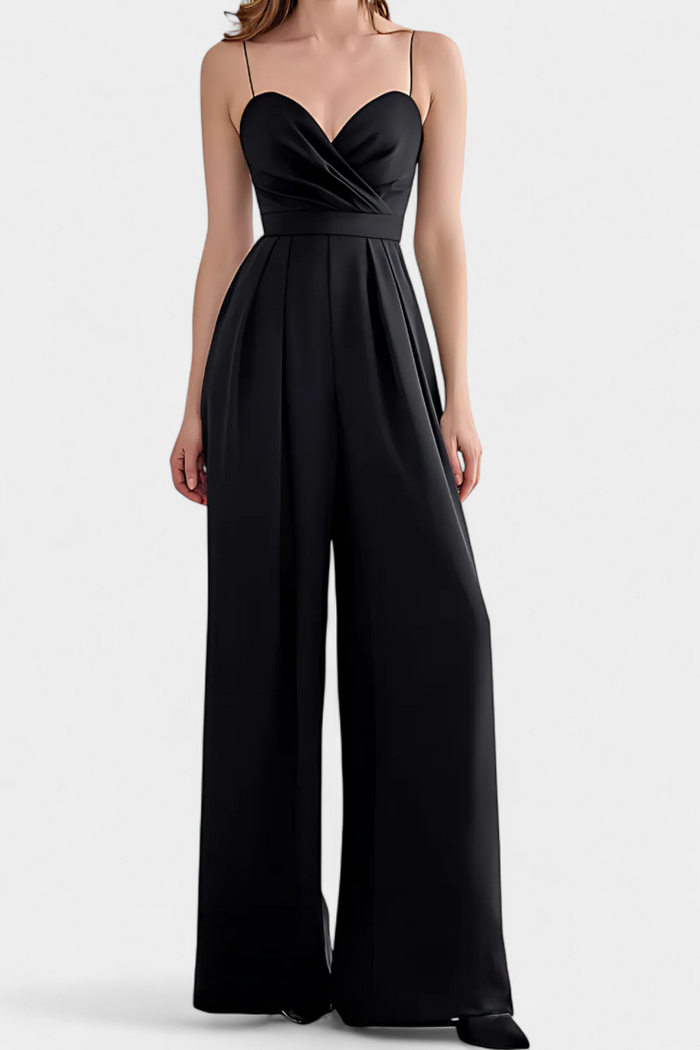 Romily | Mono Sexy con Tirantes y Pierna Ancha Elegante