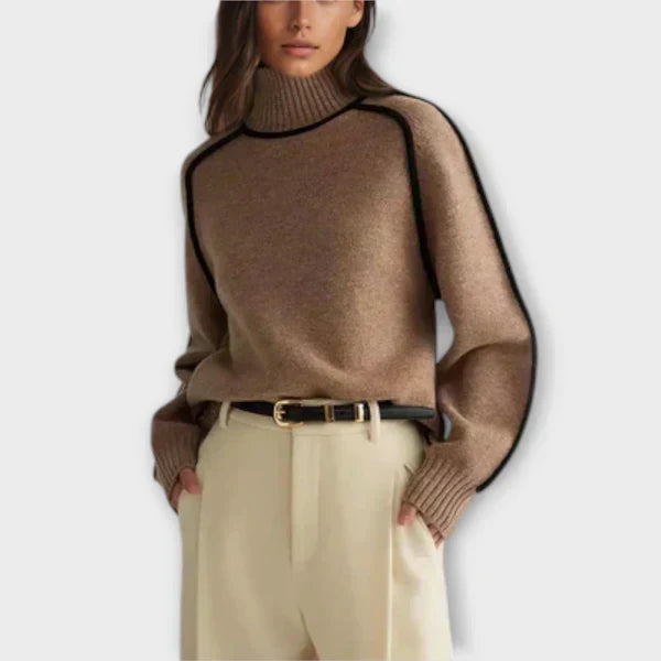 Emilie - Elegant rullekravesweater