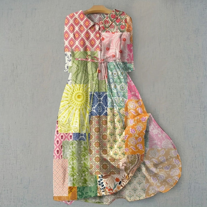 Lene - Elegant kjole med blomsterprint