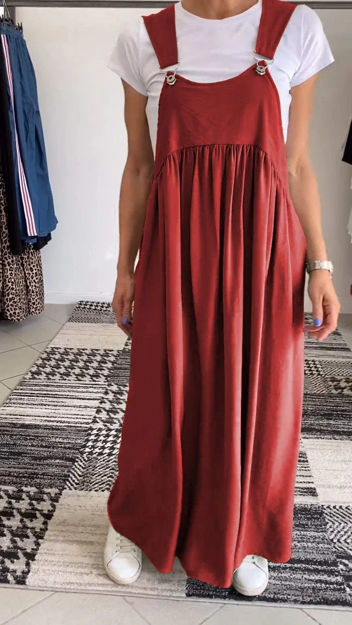 Alice | Vestido casual com alças de cor sólida