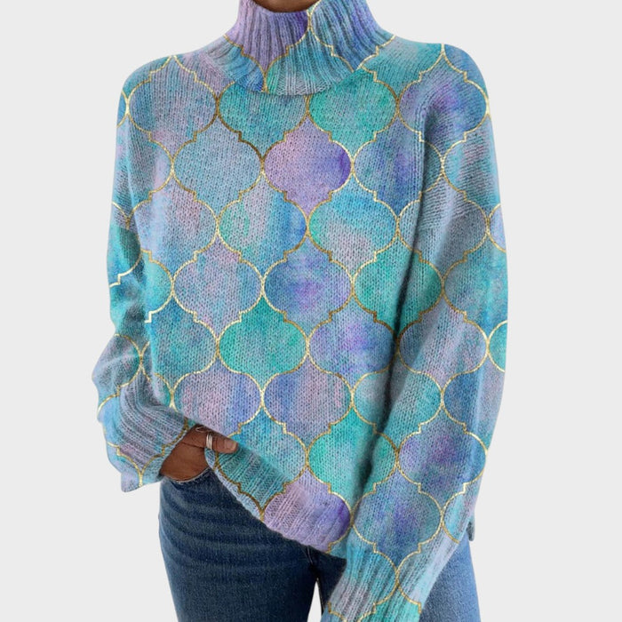 Dagmar - Rullekravesweater i strik