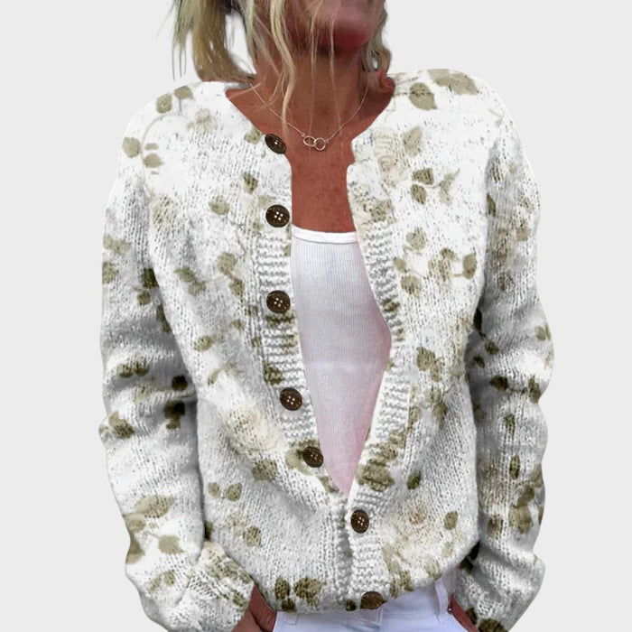 Hanne - Blomstret cardigan