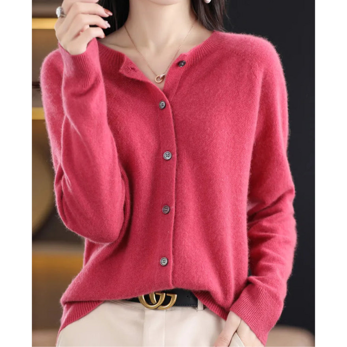Anna | Suéter feminino de malha com gola redonda em lã merino Reine