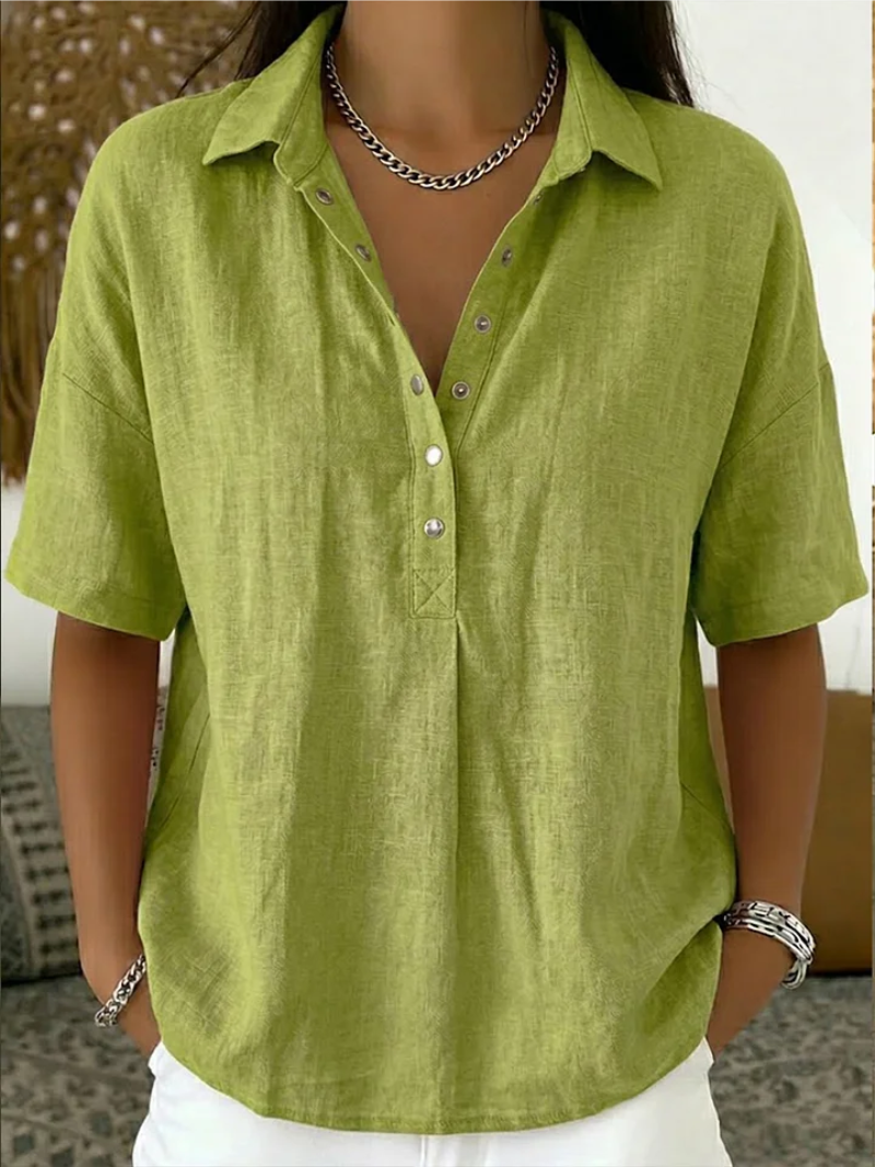 Velara | Blusa com gola e detalhes de botões para Mulher