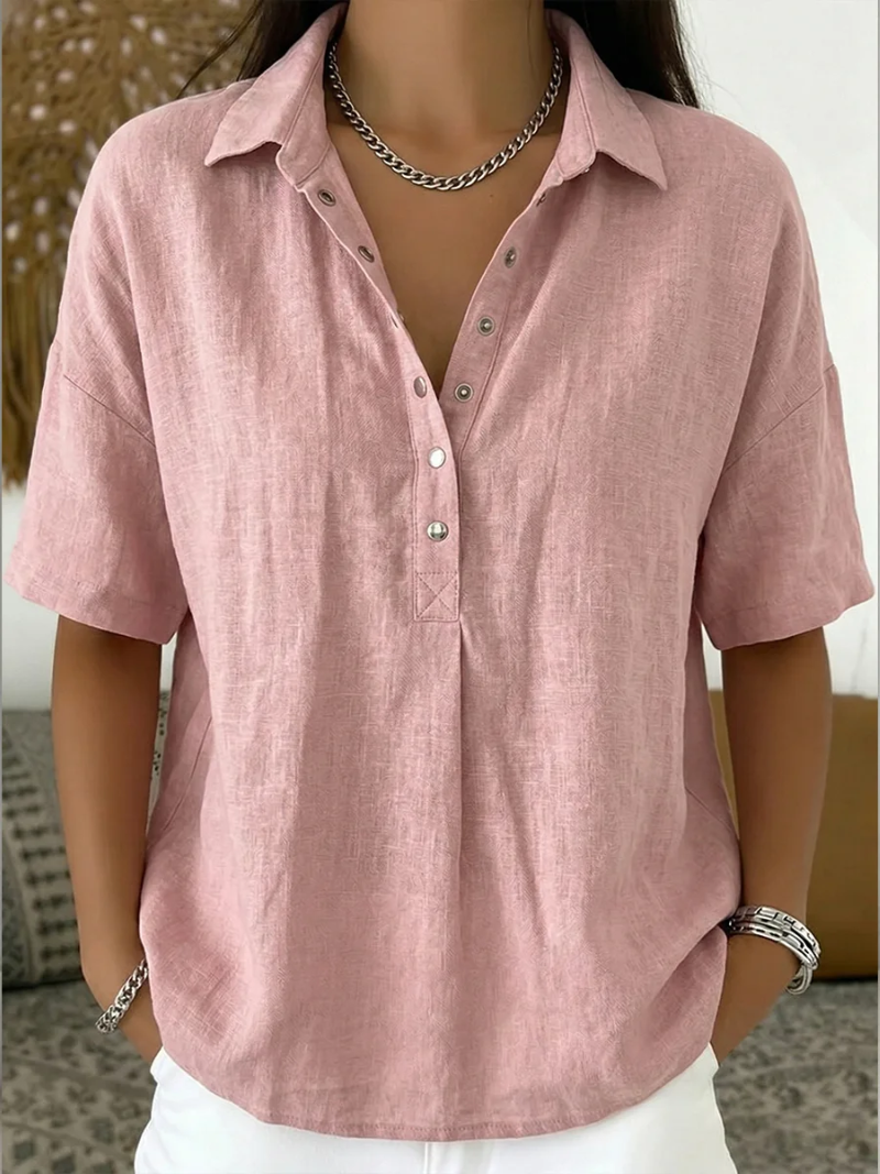 Velara | Blusa com gola e detalhes de botões para Mulher