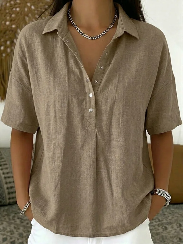 Velara | Blusa com gola e detalhes de botões para Mulher