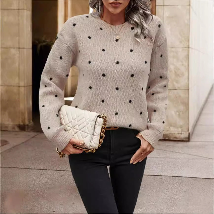 Adelaide | Camisola Jacquard com Padrão de Bolas