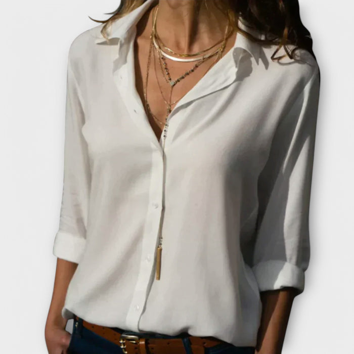 Elsa - Broderet bluse