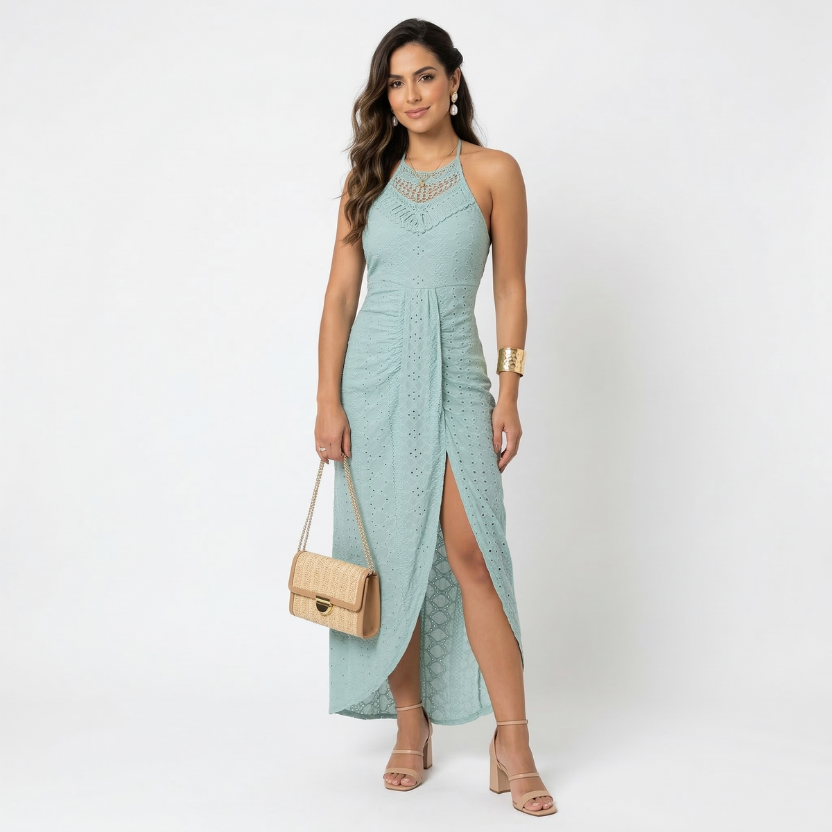 Elvira | Vestido Midi com Decote Transpassado