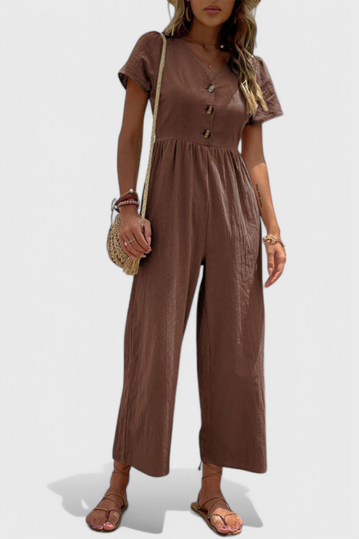 Kamilla - Jumpsuit med knapper foran