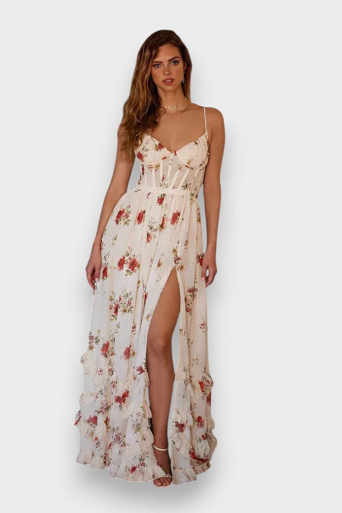 Sónia - Vestido midi de estampado floral