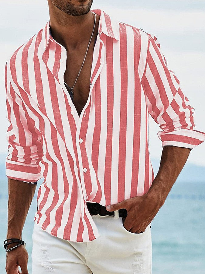 Zack | Camisa às riscas de alta qualidade para Homem