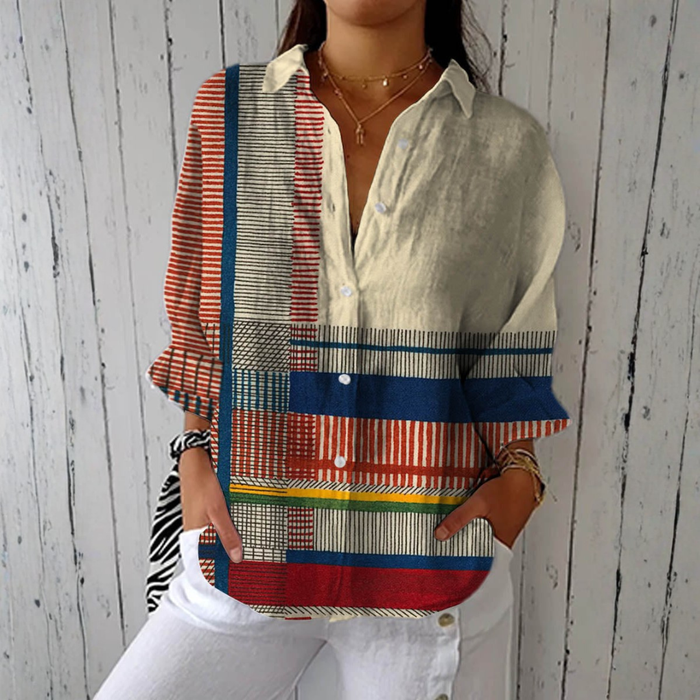 Viviana - Blusa con Motivo Artístico