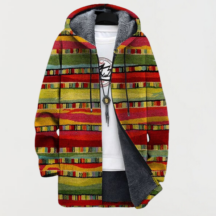 Ternet cardigan med hætte