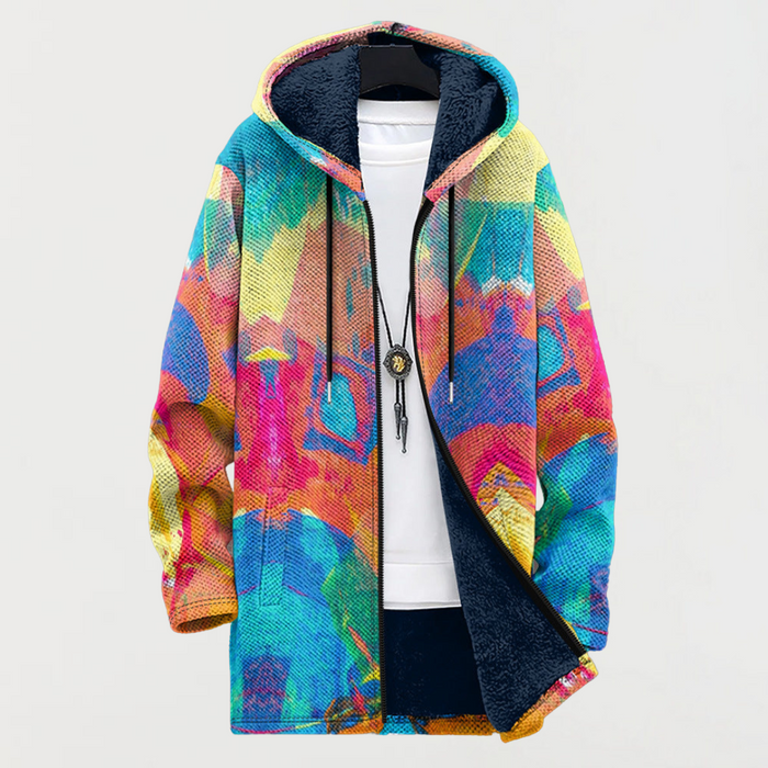 Sudadera con patrón artístico colorido
