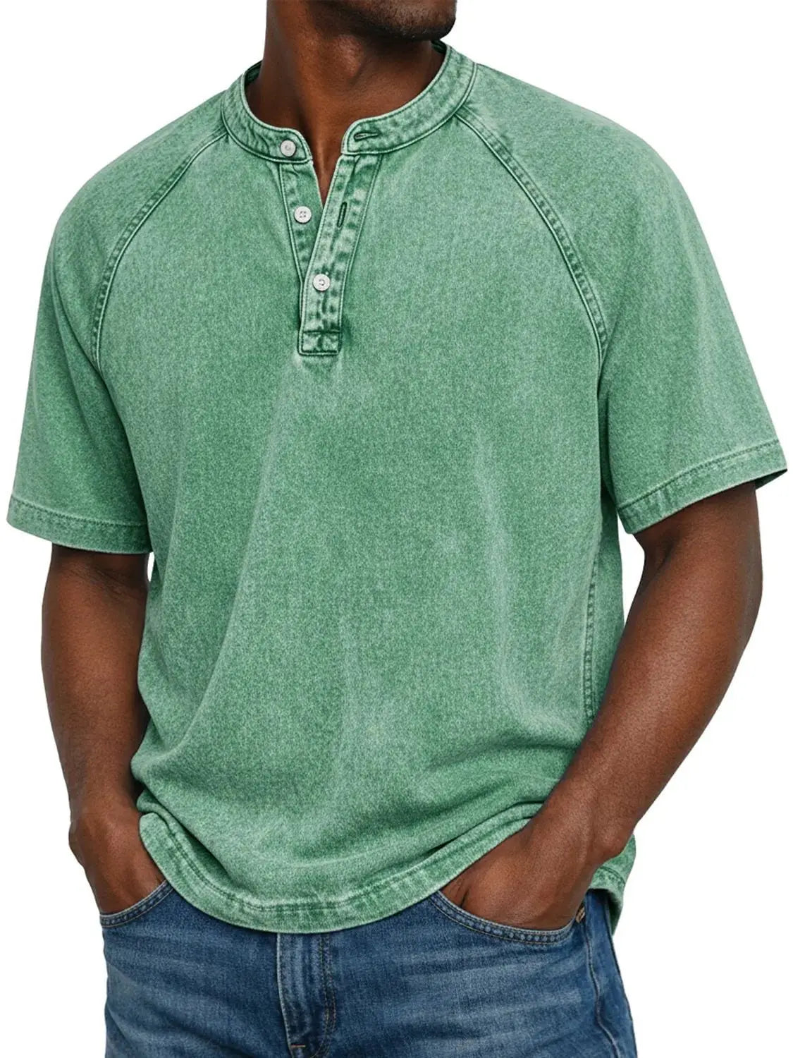 Felipe - Camisa vintage com botões para homem