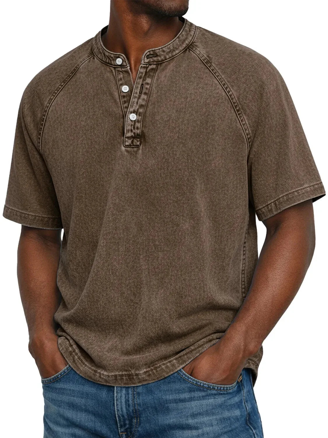 Felipe - Camisa vintage com botões para homem
