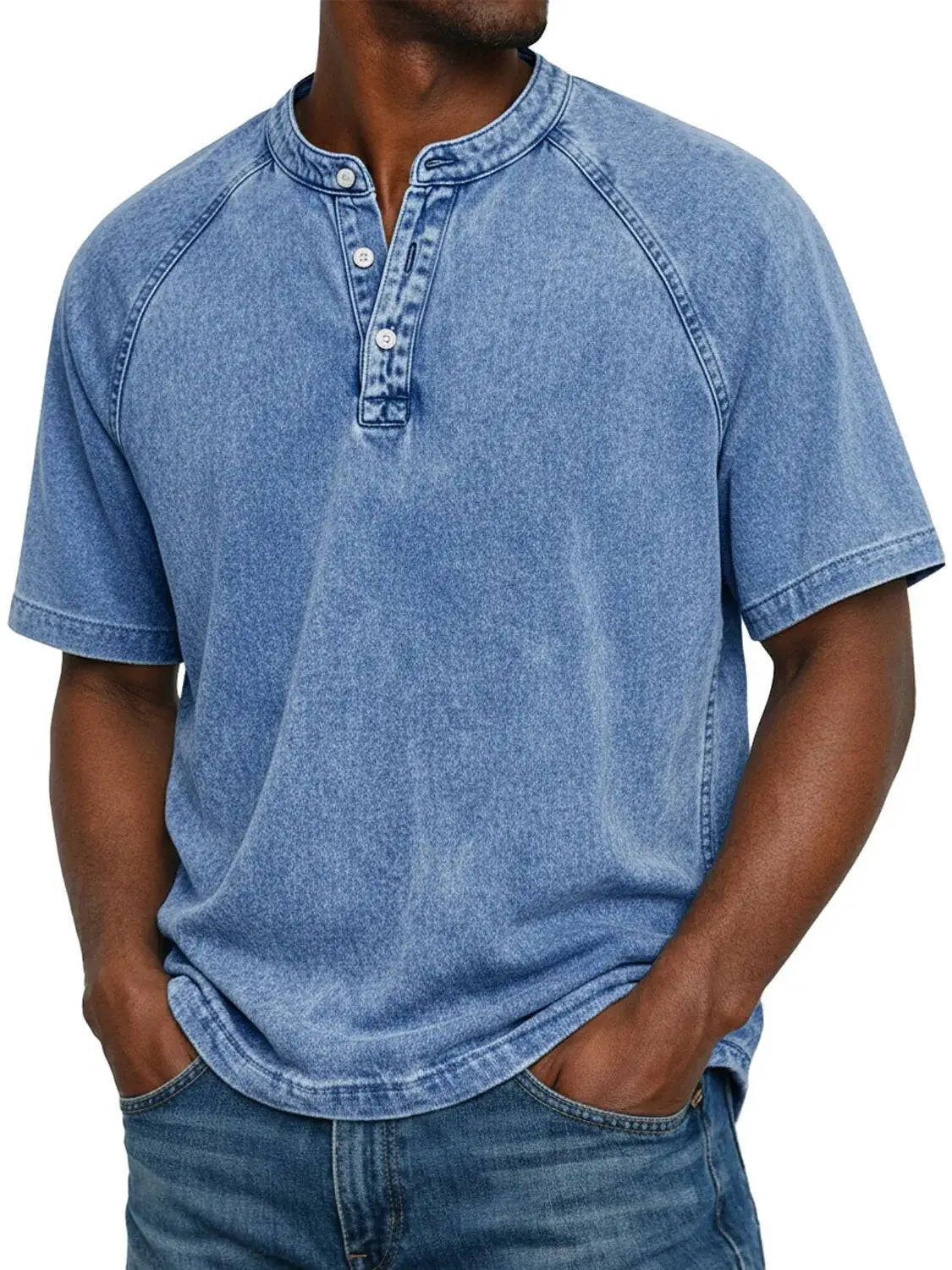 Felipe - Camisa vintage com botões para homem