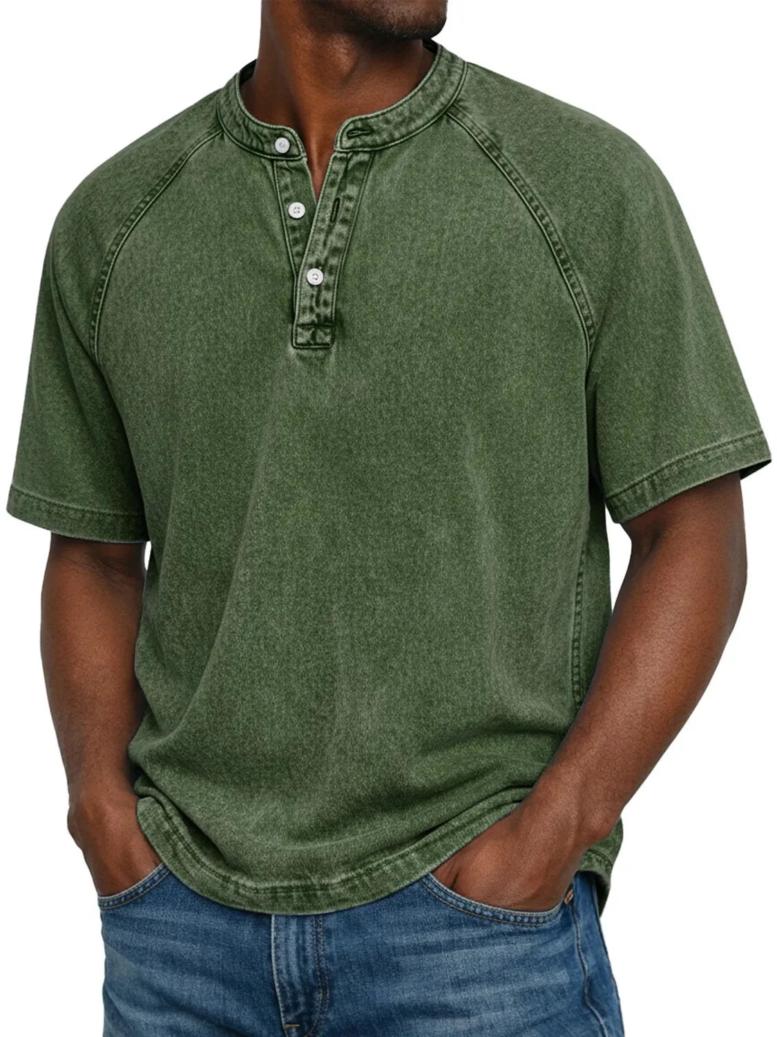 Felipe - Camisa vintage com botões para homem