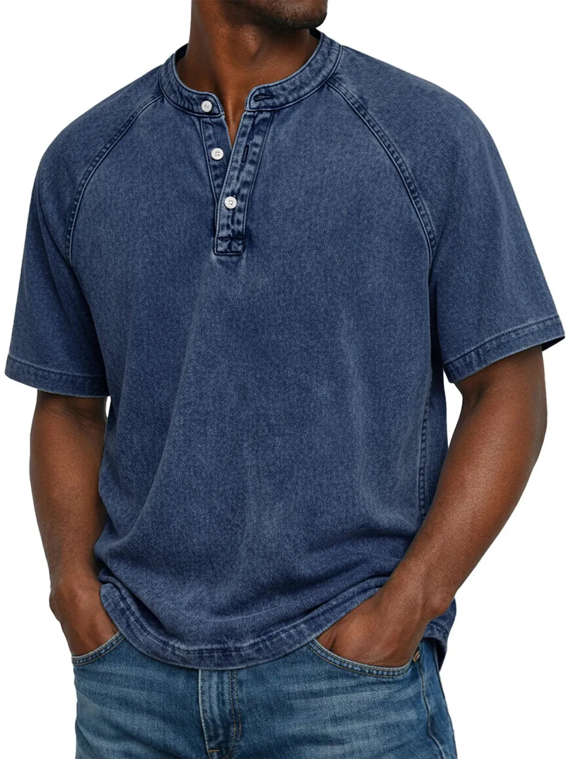 Felipe - Camisa vintage com botões para homem