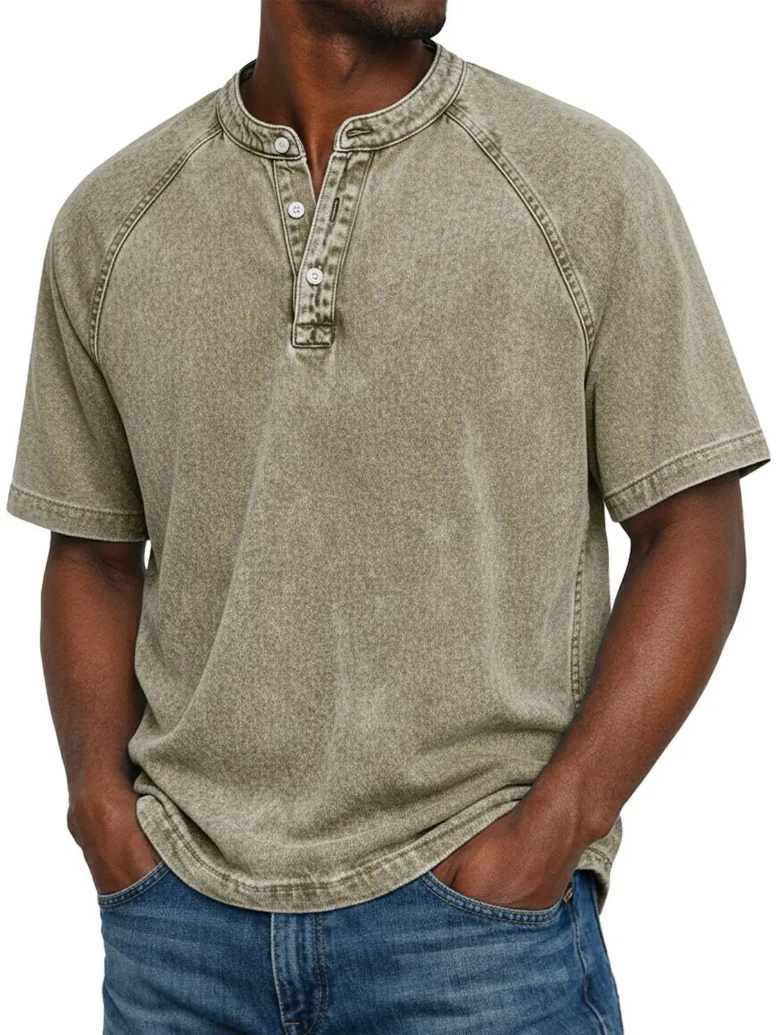 Felipe - Camisa vintage com botões para homem