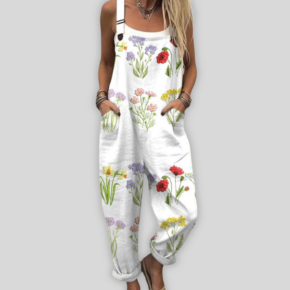 Maria D´ouro | Macacão elegante com caimento solto para um estilo casual