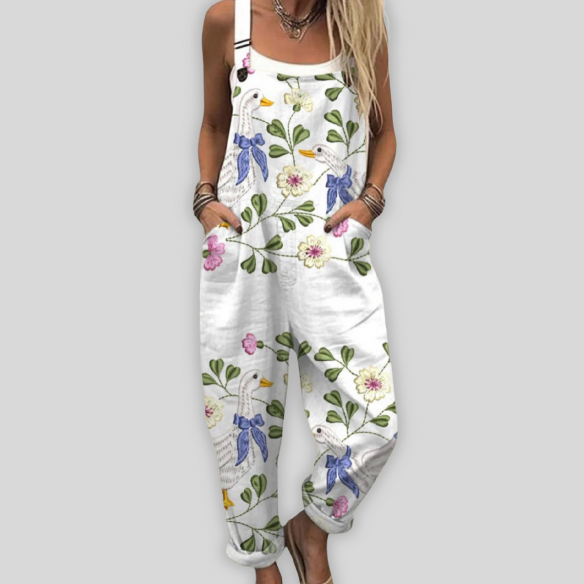Maria D´ouro | Macacão elegante com caimento solto para um estilo casual