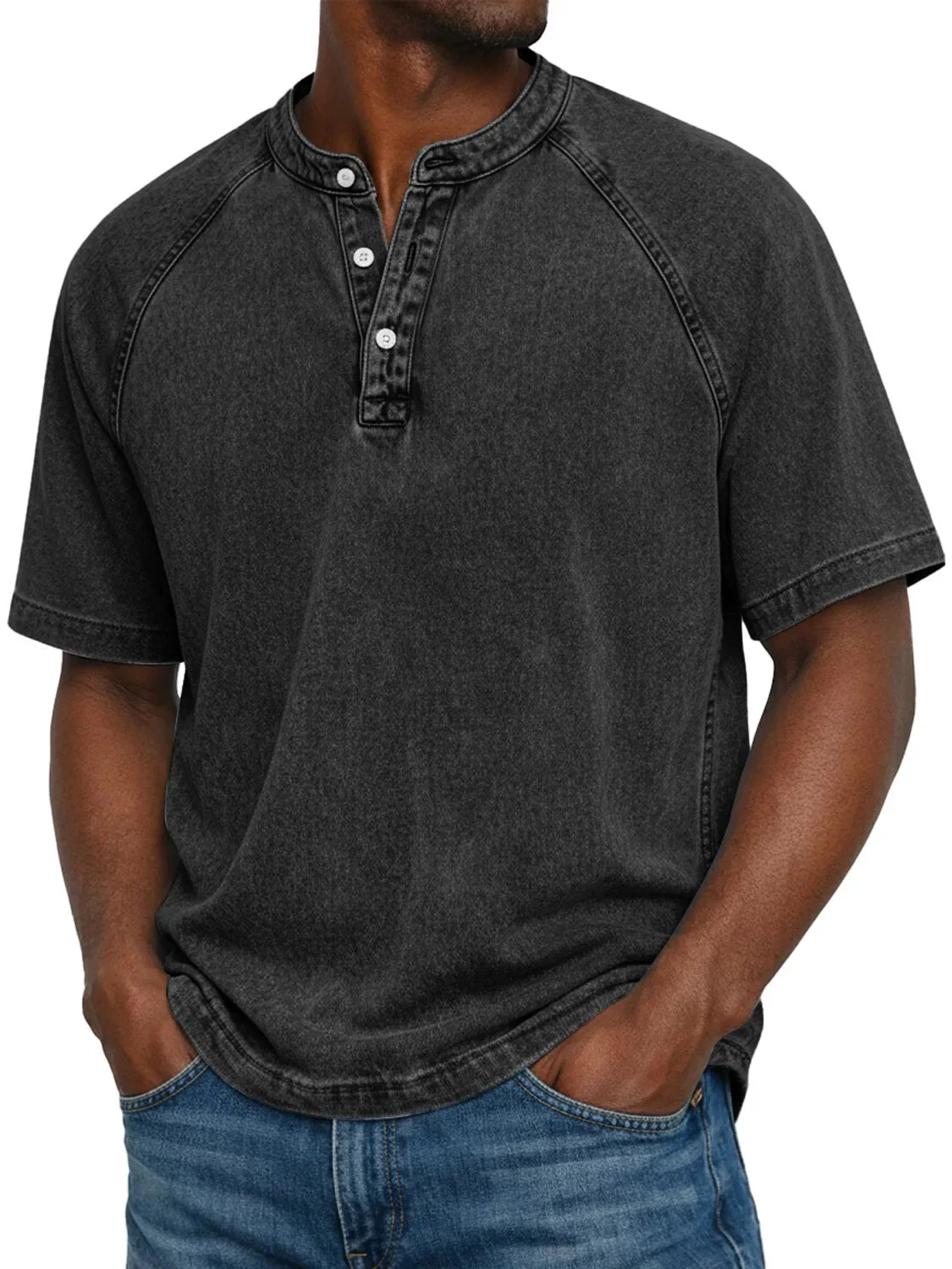 Felipe - Camisa vintage com botões para homem