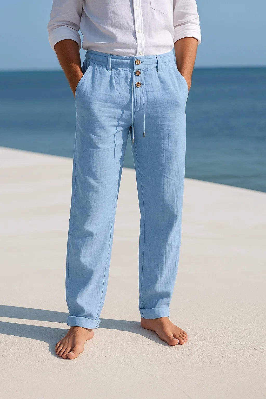 MATTEO | CALÇA DE HOMEM DE VERÃO EM LINHO LEVE