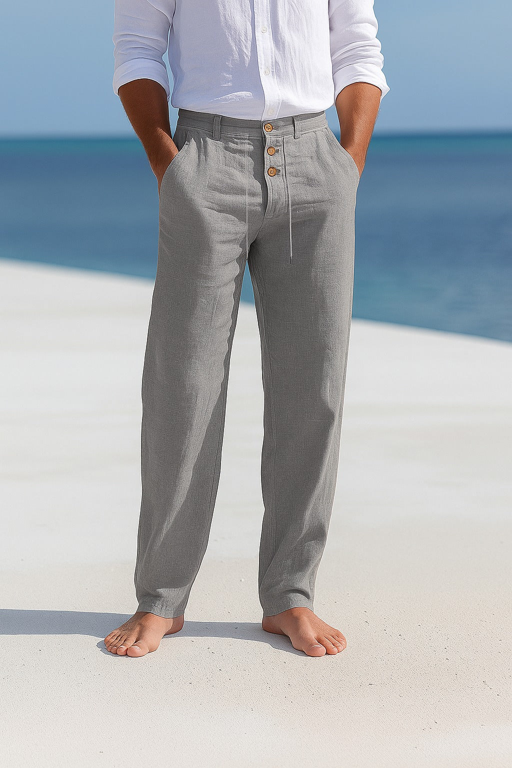 MATTEO | CALÇA DE HOMEM DE VERÃO EM LINHO LEVE