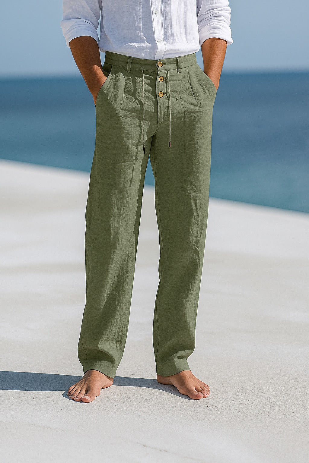 MATTEO | CALÇA DE HOMEM DE VERÃO EM LINHO LEVE