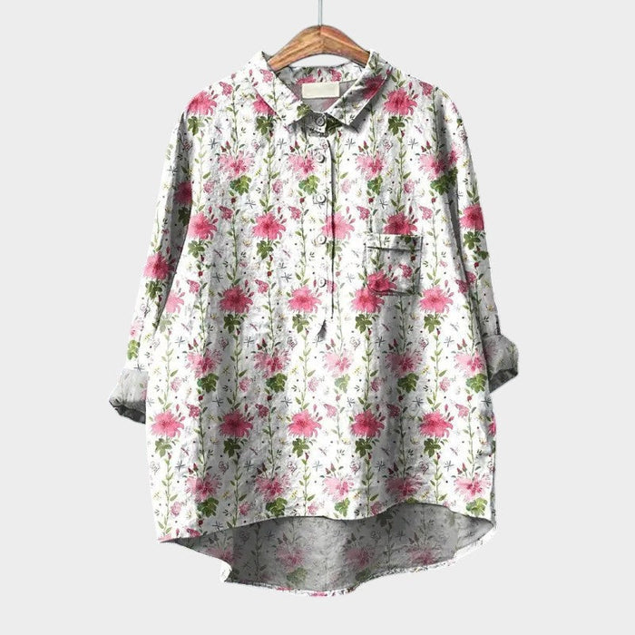 Marina - Bluse med farverige mønstre