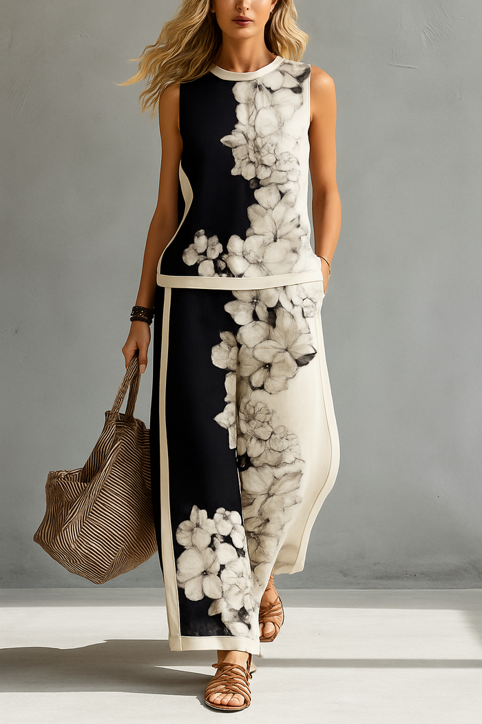 Rachele - Conjunto elegante moderno com estampa floral para Mulher