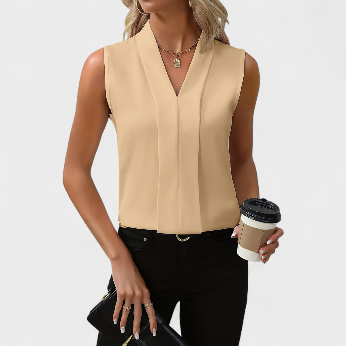 Salomé | Blusa sem mangas com decote em V