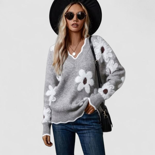 Belinha - Elegant top med blomsterprint